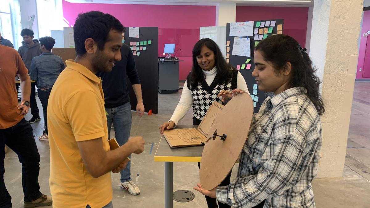 Students testing a low resolution prototype