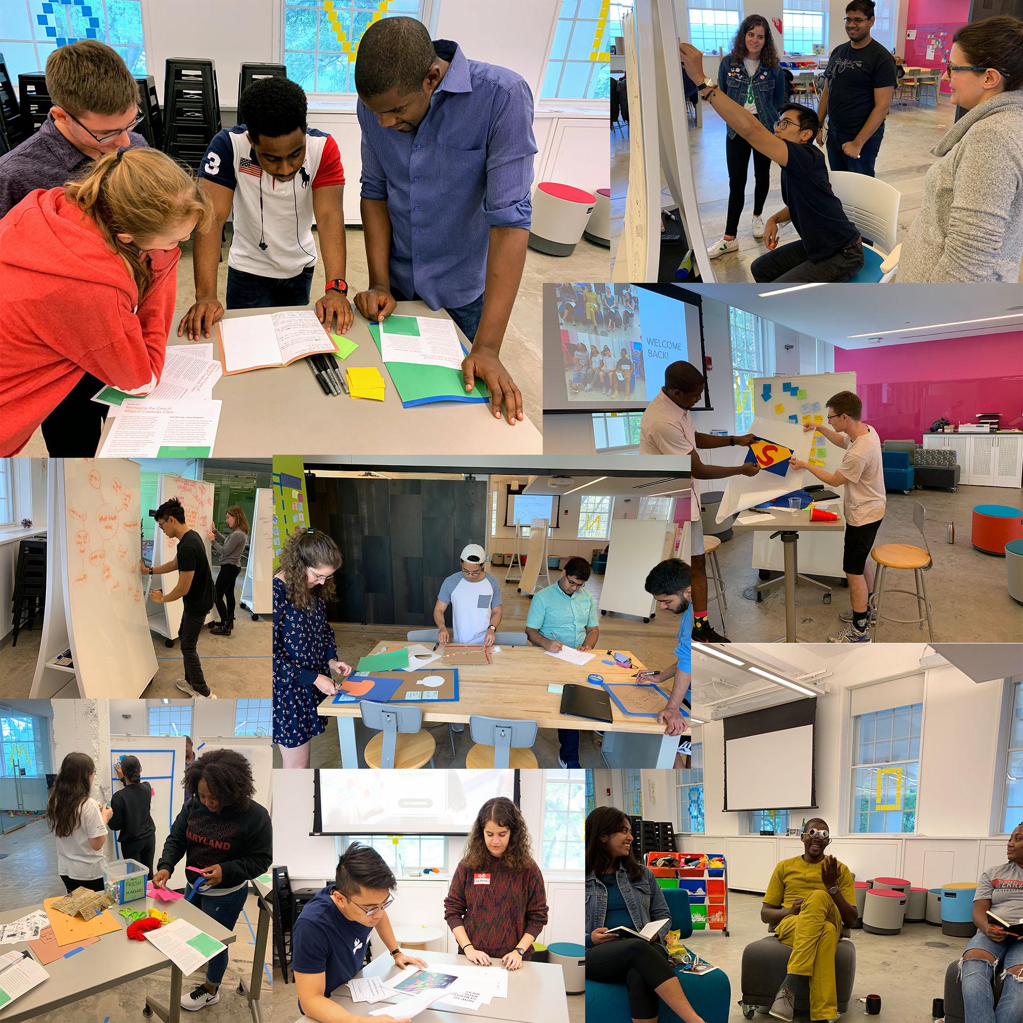 Collage of graduate students working together