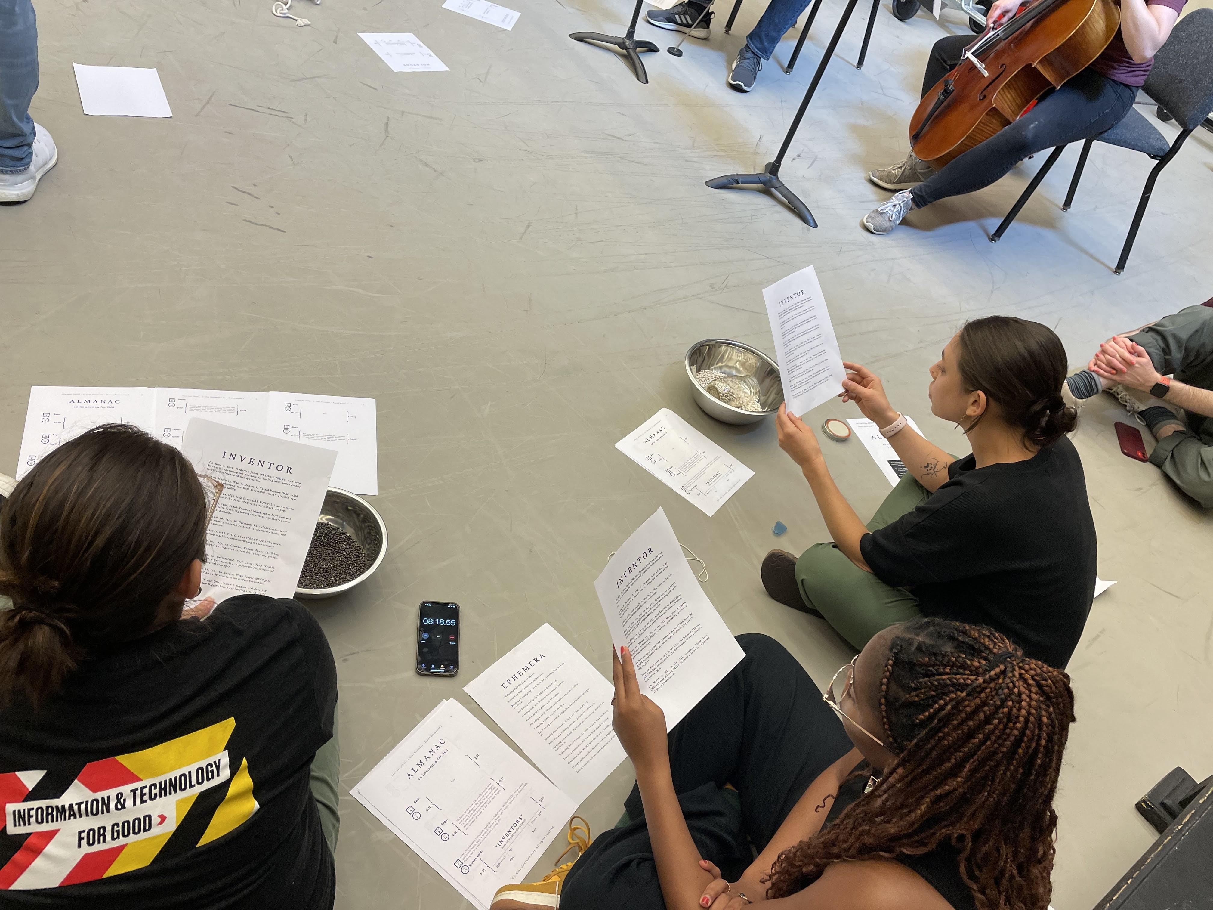 Students collectively complete activity